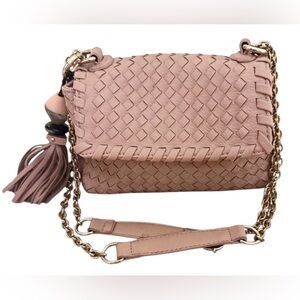 Sondra Roberts Pink Woven Crossbody Bag